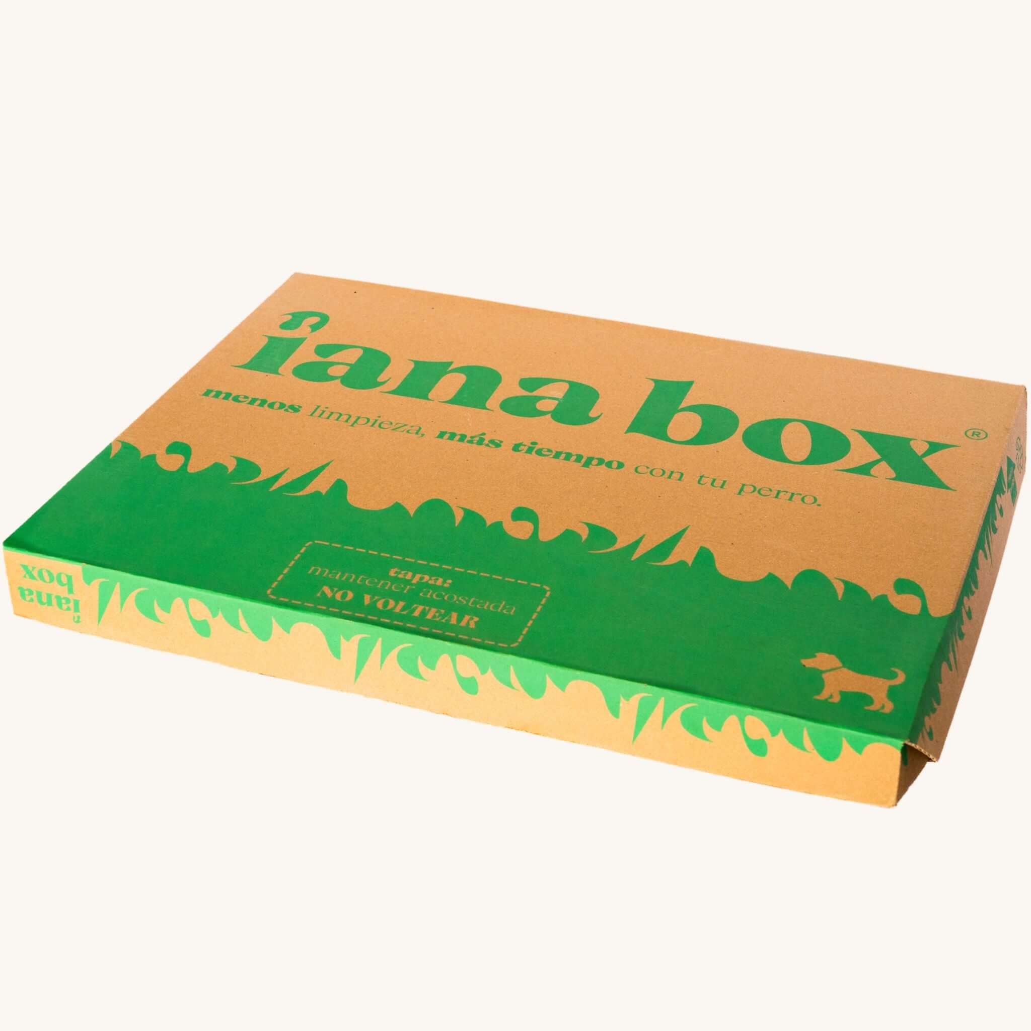 baño de pasto natural para perros en caja sin tierra